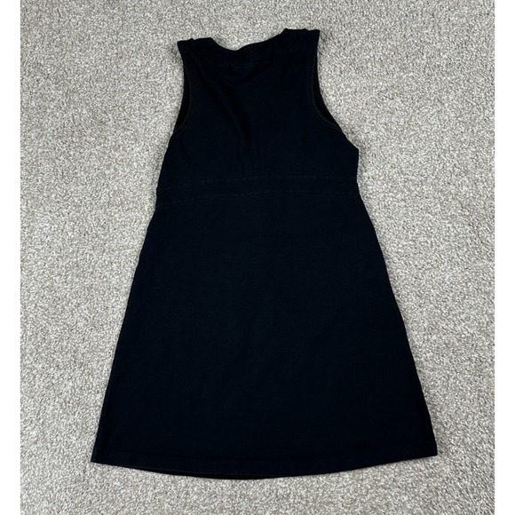 Athleta Senorita Dress Womens Medium Black Sleeveless V Neck Organic Cotton - Picture 6 of 6